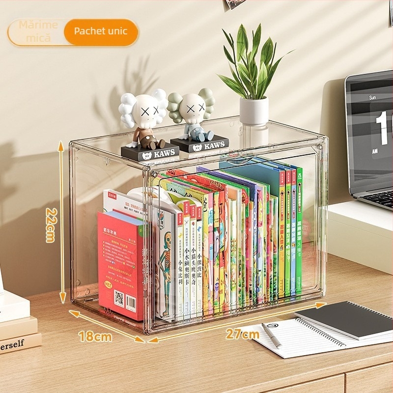 Cutie de depozitare pentru birou HY-868 din PET plastic, 24L, protecție împotriva prafului