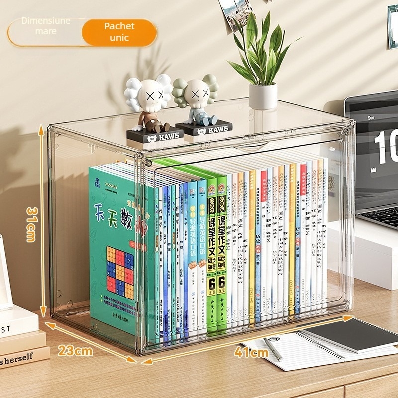 Cutie de depozitare pentru birou HY-868 din PET plastic, 24L, protecție împotriva prafului