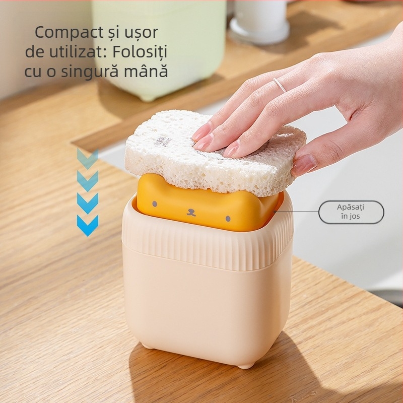 Duzator de săpun bucătărie Heart-made, acționare prin apăsare, ABS, stil lux ușor, turnare prin injecție