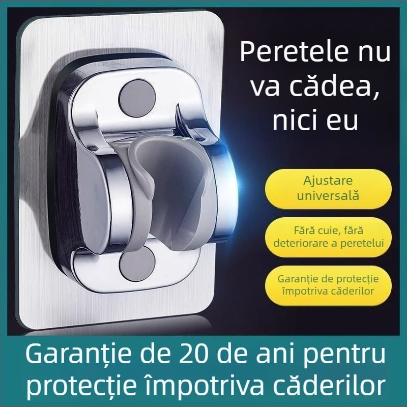 Suport pentru duș fără găuri, montaj pe perete cu ventuze, ABS material, stil modern minimalist, raft de baie cu un singur nivel