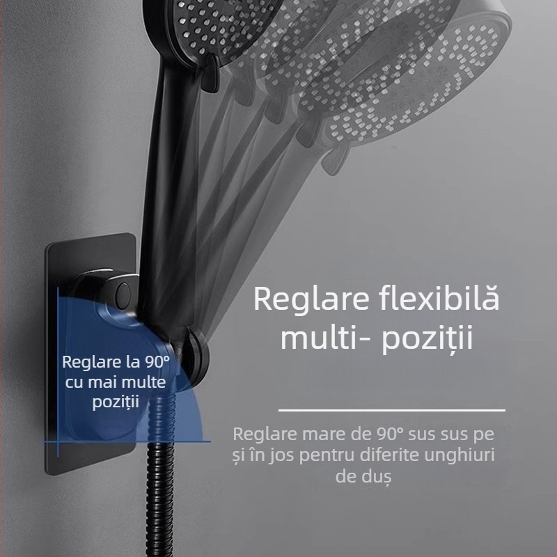 Suport pentru duș fără găuri, montaj pe perete cu ventuze, ABS material, stil modern minimalist, raft de baie cu un singur nivel