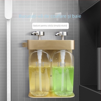 Dispenser de săpun montat pe perete – construcție din oțel inoxidabil și plastic, opțiuni capete: 1/2/3, acționare prin apăsare, turnare prin injecție, stil lux ușor