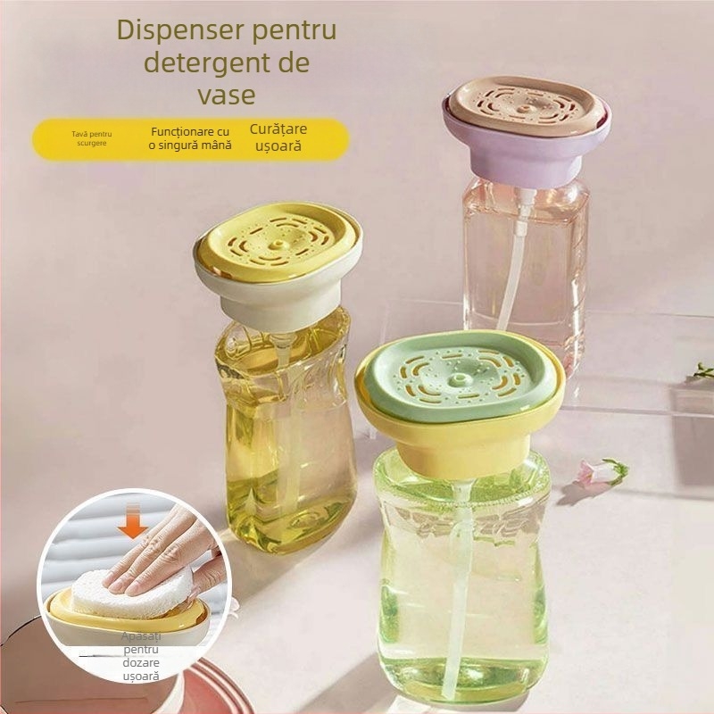 Dispenser de lichid pentru vase Zhongheng, apăsare manuală, greutate 71 g, finisaj neted, coduri de produs B5441/B5442