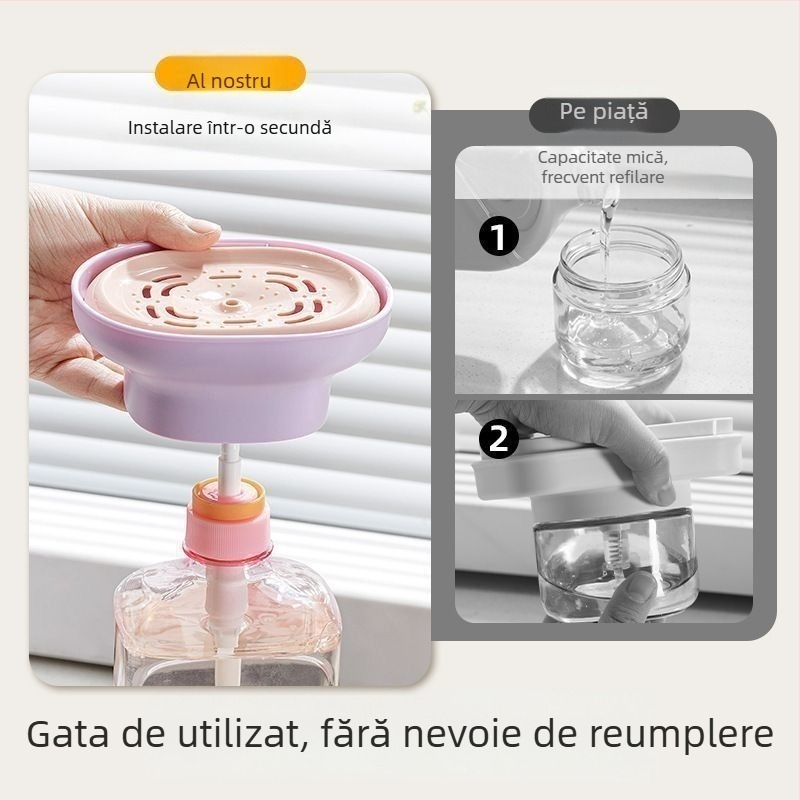 Dispenser de lichid pentru vase Zhongheng, apăsare manuală, greutate 71 g, finisaj neted, coduri de produs B5441/B5442