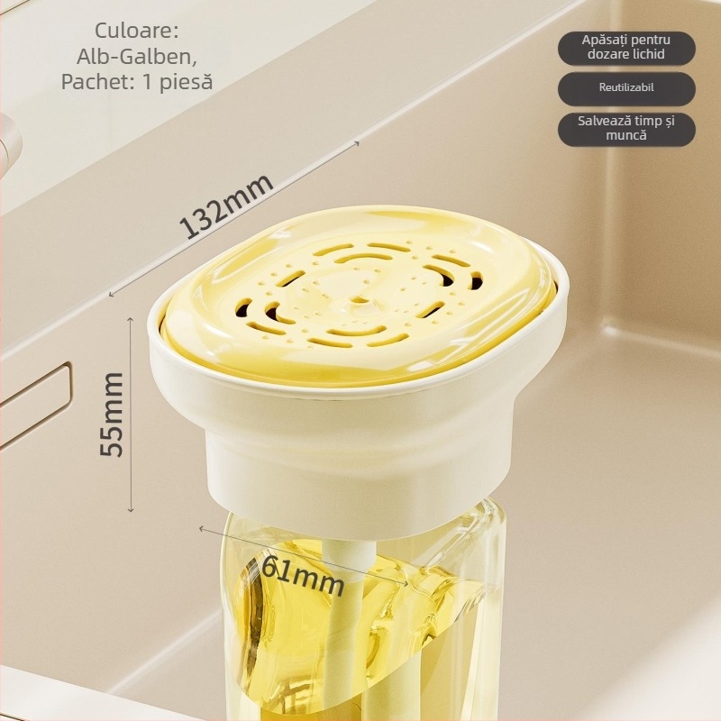 Dispenser de lichid pentru vase Zhongheng, apăsare manuală, greutate 71 g, finisaj neted, coduri de produs B5441/B5442