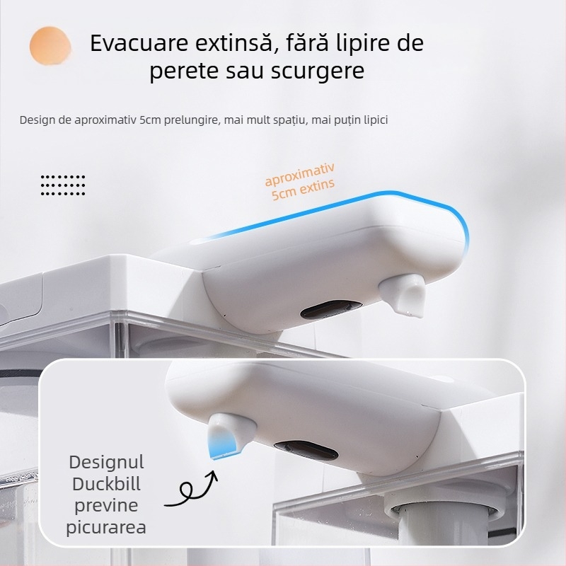 Dozator automat de săpun lichid pentru vase – senzor, montaj pe perete, din plastic, turnare prin injecție, marcă Lycra xi sound