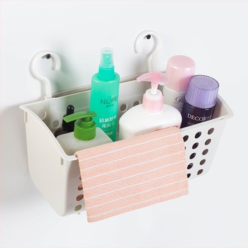 Cos de depozitare suspendat pentru baie, rotativ la 360°, material PP, modelele 9989/9990, pentru CD-uri, telecomenzi, papetărie și produse cosmetice