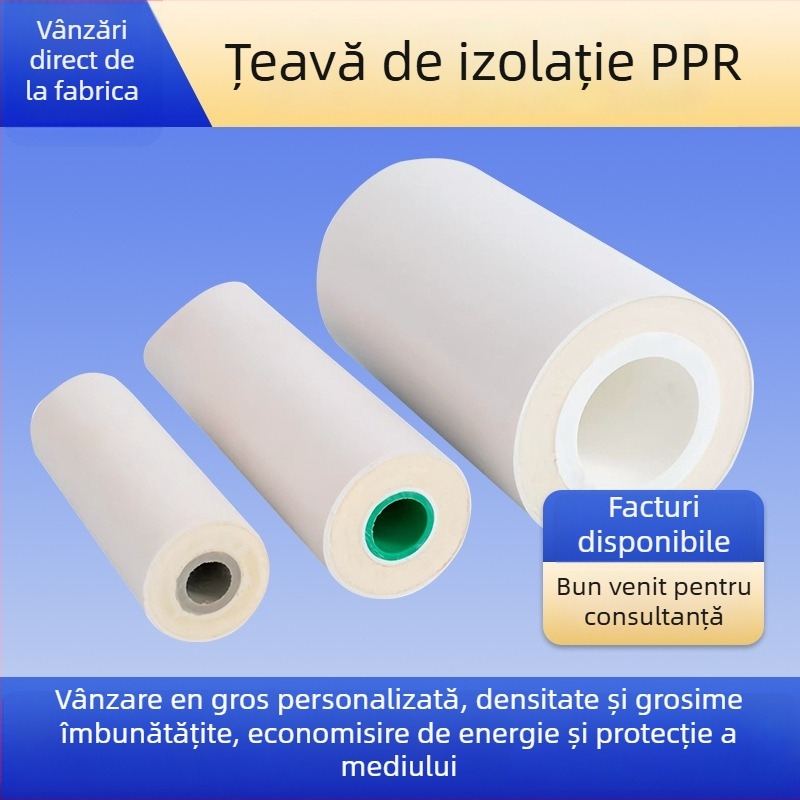 Țeavă din oțel inoxidabil cu izolație poliuretanică, pentru exterior, la comandă; Material: Poliuretan; Conductivitate termică: 0,0209 W/mK; Densitatea poliuretanului: 40–60 kg/m³; Origine: Wuhu