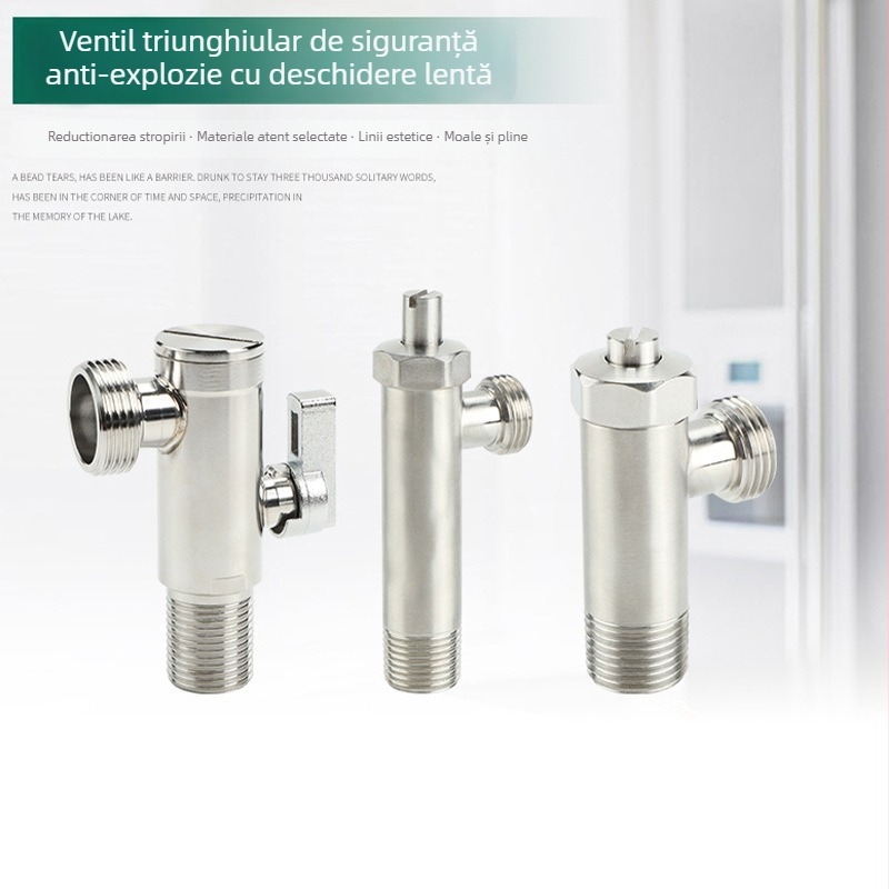 Ventil unghi extins din oțel inoxidabil 304 cu filtru – robinet de intrare a apei pentru toaletă inteligentă