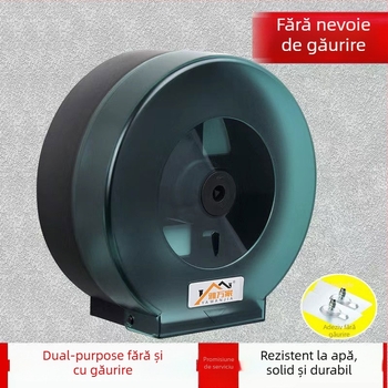 Cutie pentru hârtie igienică montată pe perete, impermeabilă, din plastic, pentru role