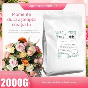Desicant pentru flori uscate și permanente, 500 g, set de 24 de bucăți, ambalare în cutie, uscarea și desumidificarea