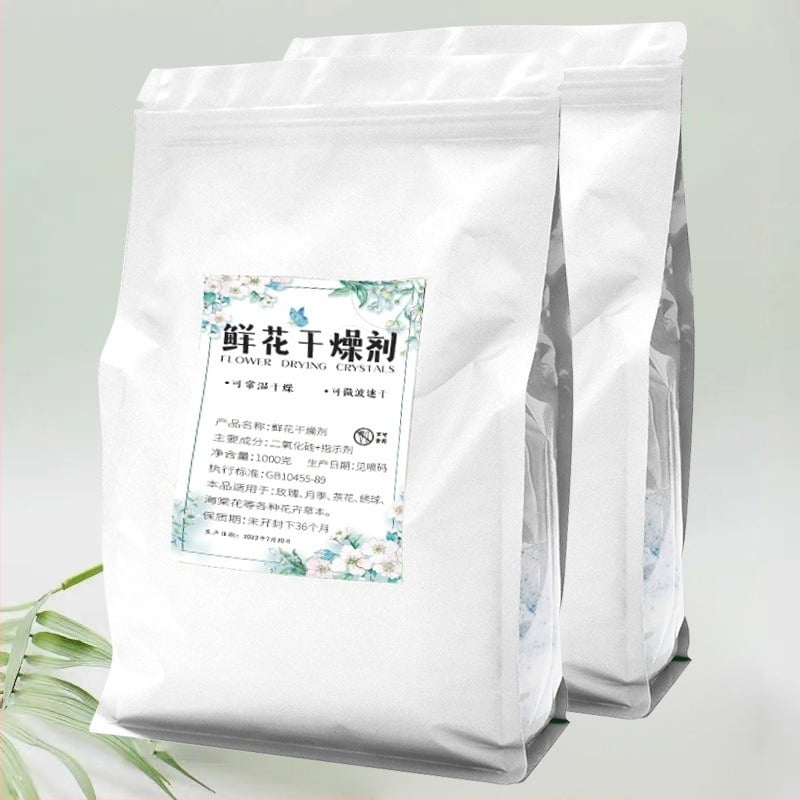 Desicant pentru flori uscate și permanente, 500 g, set de 24 de bucăți, ambalare în cutie, uscarea și desumidificarea