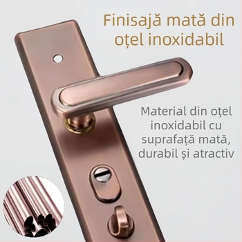 Mâner de ușă - oțel inoxidabil, anti-furt, panou îngroșat, protecție dublă împotriva pătrunderii, reglabil multifuncțional | Model 2023/10915/10208