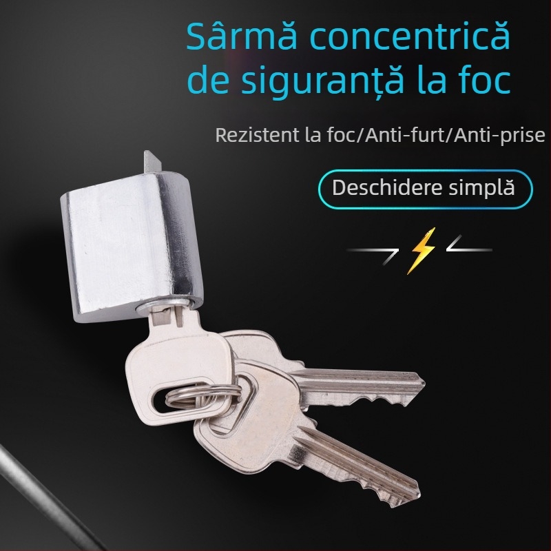 cilindru de încuietoare pentru ușa de incendiu, cu nucleu din aluminiu-cupru, 85 g