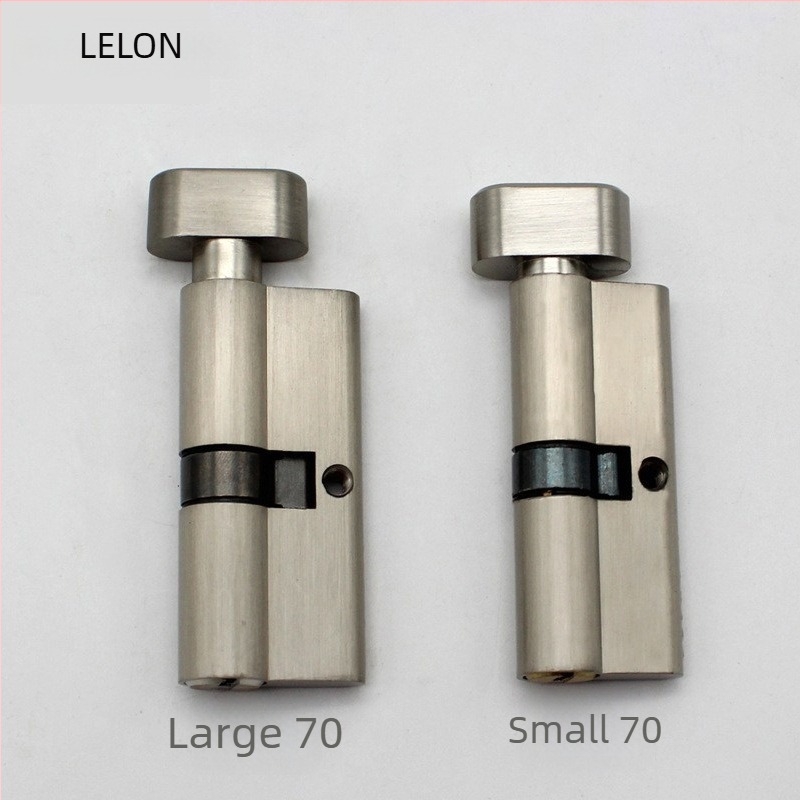 Cilindru de încuietoare, cilindru simplu, model RCR-01X; material: cupru placat cu zinc; include 3 chei din cupru; potrivit pentru uși interioare, dormitoare și uși din lemn