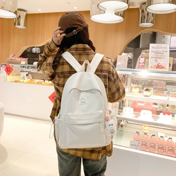 Ghiozdan pentru fete - Nailon, respirabil, curea cu pernă aeriană, stil proaspăt și dulce