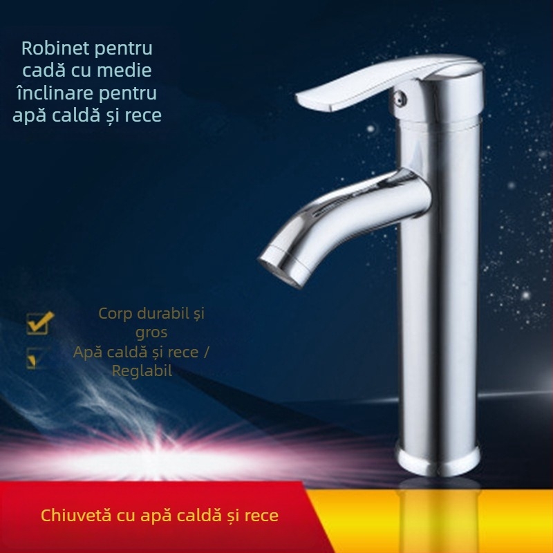 Morning Dew Robinet amestec din cupru pentru chiuvetă – Fierbinte şi Rece, montaj pe blat, cartuş ceramic, 0–90°C, 10 MPa