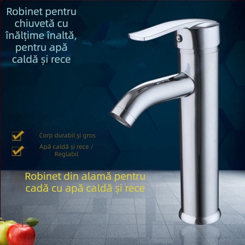 Morning Dew Robinet amestec din cupru pentru chiuvetă – Fierbinte şi Rece, montaj pe blat, cartuş ceramic, 0–90°C, 10 MPa