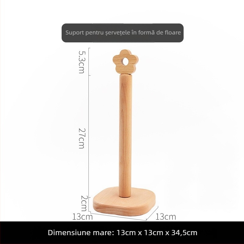 Suport vertical pentru hârtie de bucătărie din lemn, spațiu de depozitare pentru role, stil modern minimalist, formă personalizabilă