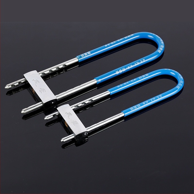 Încuietoare în formă de U pentru ușă de sticlă, model 018, material: fier electroplacat, stil modern