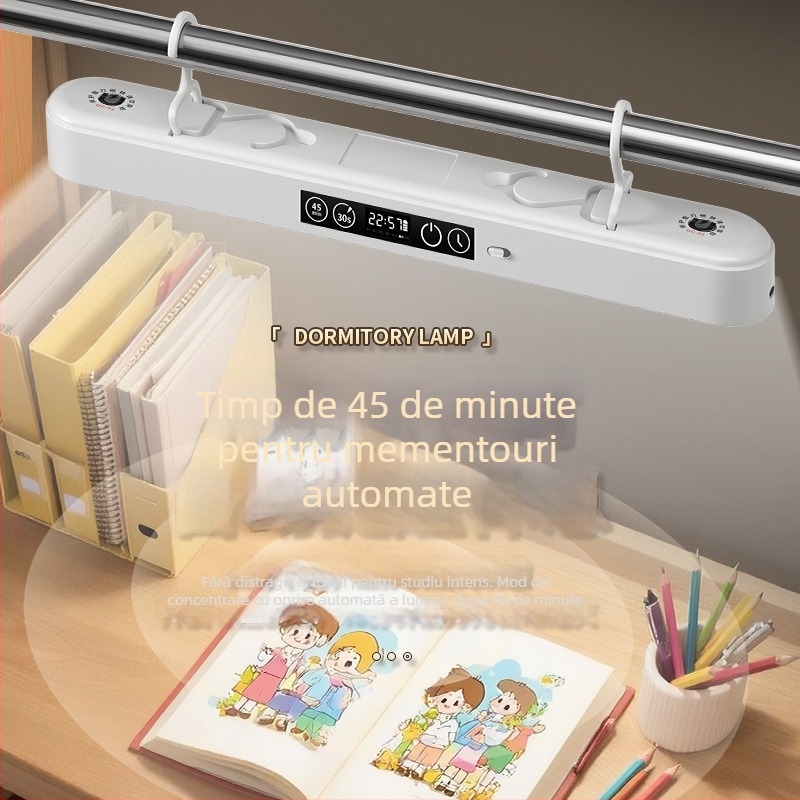 Lampă pentru pat supratent cu cârlig magnetic, întrerupător tactil, baterie încorporată, 5W, CRI ≥95