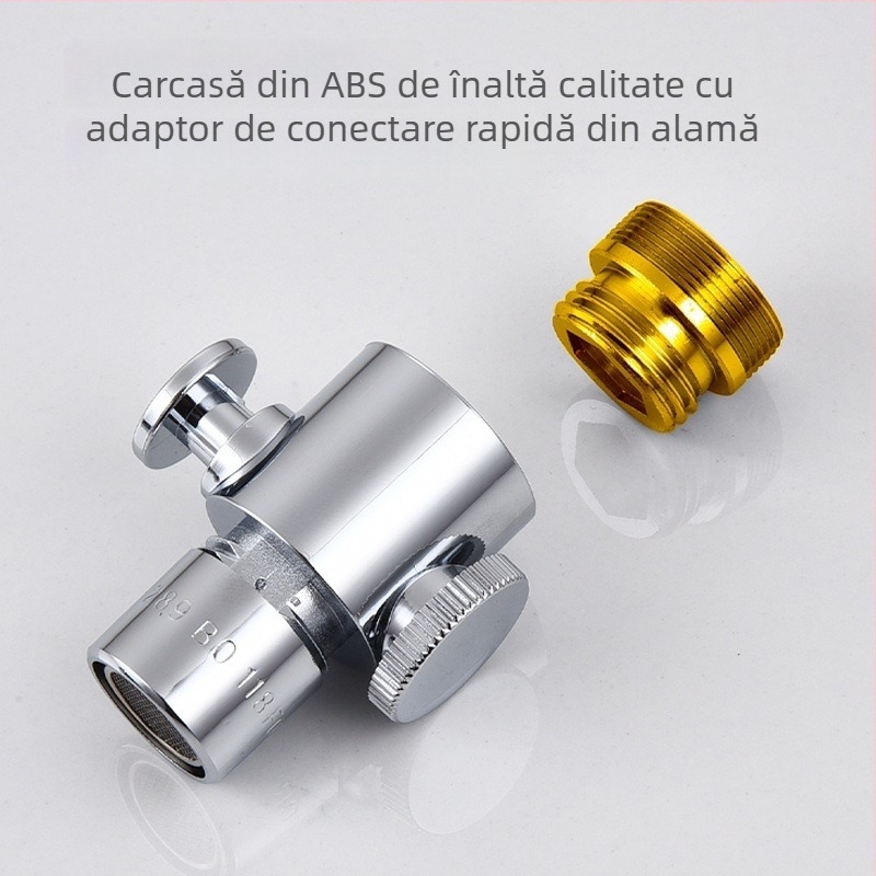 Unealtă de reparare a scurgerilor la robinetele de bucătărie și baie, supapă de oprire a apei cu un singur buton, conector etanș