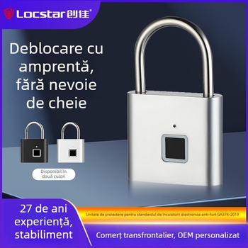 Chuangjia lacăt inteligent cu amprentă, din oțel inoxidabil, model g type, pentru uși, dulapuri de internat, bagaje și depozite