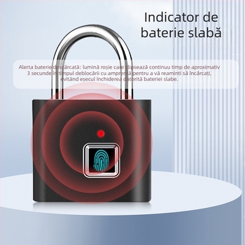 Chuangjia lacăt inteligent cu amprentă, din oțel inoxidabil, model g type, pentru uși, dulapuri de internat, bagaje și depozite