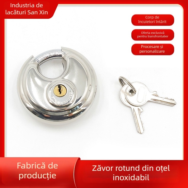 Lacăt pentru uz casnic, din oțel inoxidabil, model 201, Sanxin, pentru exteriorul locuinței