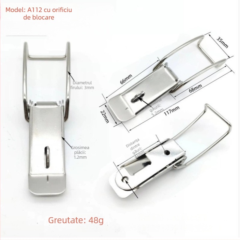 Cataramă tip Duckbill pentru curele, genți și bagaje — 1,6 fier nichelat, greutate 48 g, stil modern minimalist, imprimare logo disponibil