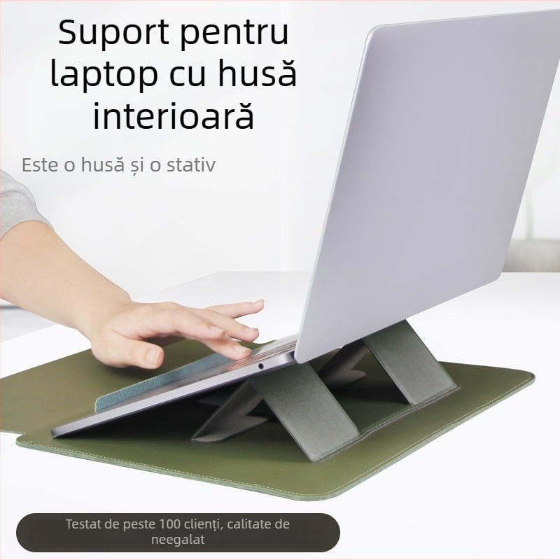 Husă impermeabilă pentru MacBook, model carouri, cu căptușeală micro-catifea