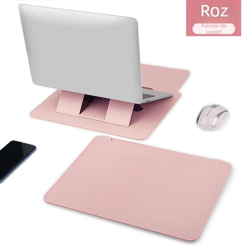 Husă impermeabilă pentru MacBook, model carouri, cu căptușeală micro-catifea