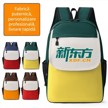 Geantă de școală pentru copii cu logo personalizat, material Oxford, impermeabil și extensibil, stil street, căptușeală poliester, marca Mr. Jelly