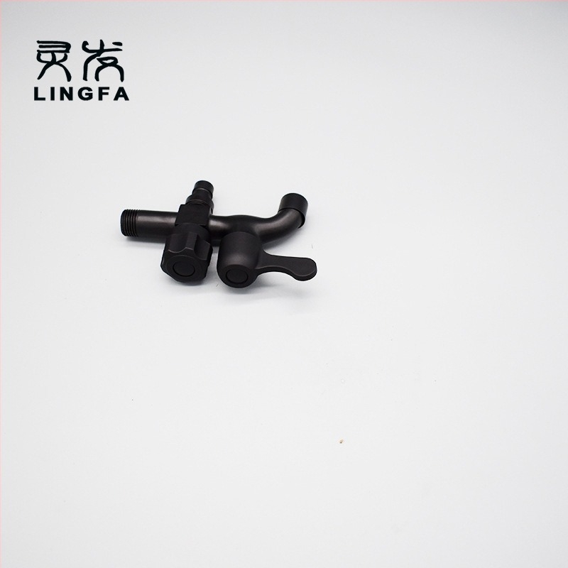 Robinet pentru mașina de spălat, cu miez ceramic în valvă, aliaj de zinc, montaj în perete, model LF1035