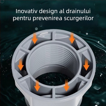 Set de drenaj pentru chiuvetă cu funcție anti-miros | Model: Sewer pipe; Formă: cap de apă dublu; Tip: de ridicare; Material: EVA; Cod produs: SCZ111
