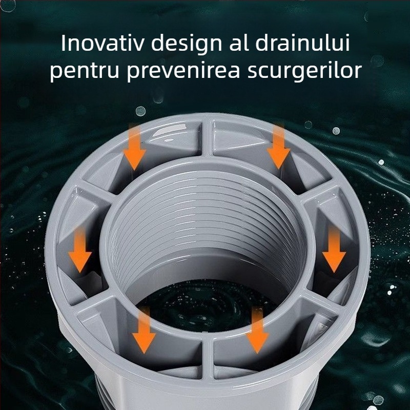 Set de drenaj pentru chiuvetă cu funcție anti-miros | Model: Sewer pipe; Formă: cap de apă dublu; Tip: de ridicare; Material: EVA; Cod produs: SCZ111