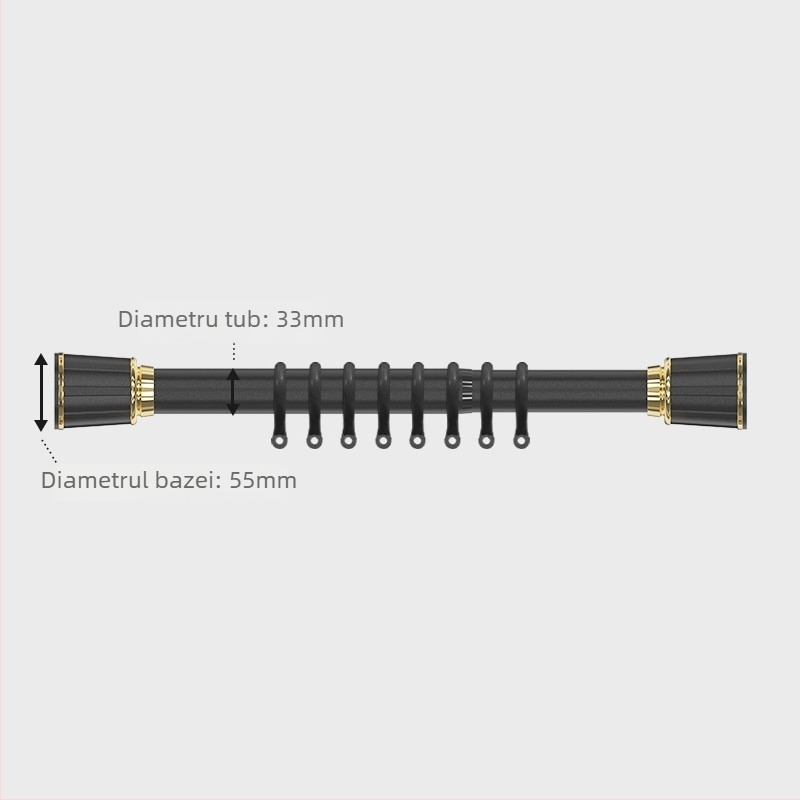 Bară telescopică pentru perdele din aliaj de aluminiu – Shaoxing Rainbow Textiles, personalizabilă, etichetă privată licențiată