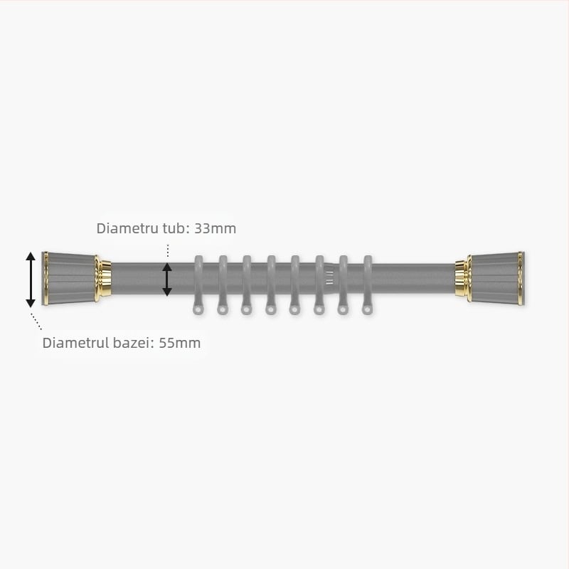 Bară telescopică pentru perdele din aliaj de aluminiu – Shaoxing Rainbow Textiles, personalizabilă, etichetă privată licențiată