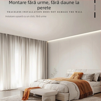 Sistem integrat de panouri pentru pereți, panouri PVC din bambus-lemn, model Buckle plate, stil Plan, Stil Nou Chinezesc, marca Shunzhi