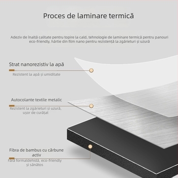 Panouri de perete din PVC pentru interior, grosime 5mm/8mm, stil modern minimalist, plăci bambus cu cărbune și plăci carbon crystal