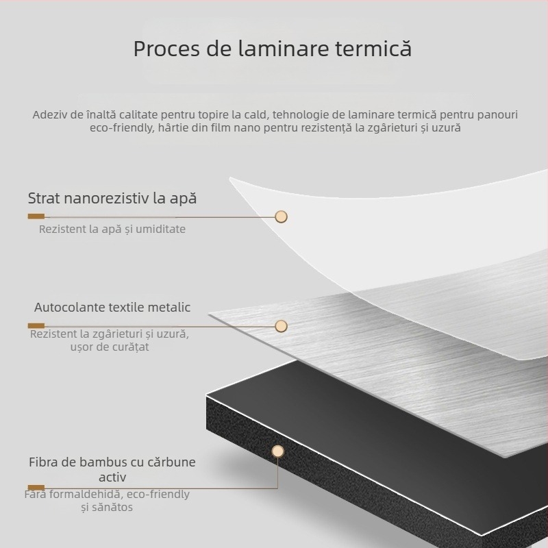 Panouri de perete din PVC pentru interior, grosime 5mm/8mm, stil modern minimalist, plăci bambus cu cărbune și plăci carbon crystal