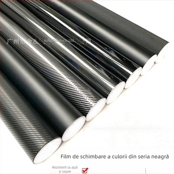 Film de wrap interior cu fibră de carbon pentru mașină (PET, autoadeziv, lățime 1,5 m) pentru acoperire completă a interiorului și a plafonului