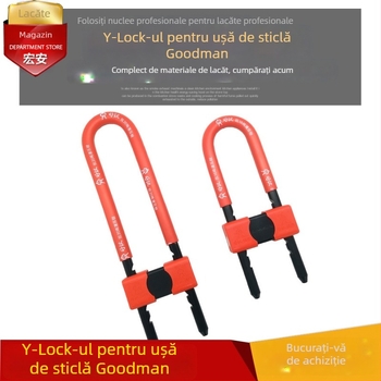 Good man încuietoare în formă de U pentru uși glisante și din sticlă; corp din oțel compozit; stil modern minimalist