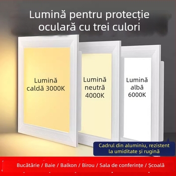 Lampa LED panou plat, model P02, 220V, CRI 80, aliaj de aluminiu