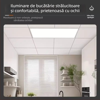 Lampa LED panou plat, model P02, 220V, CRI 80, aliaj de aluminiu