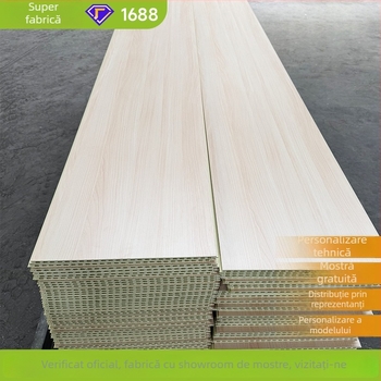 Panouri de perete din fibră de bambus — Shunfuda, model plăcuță de perete integrată, origine Linyi, Shandong, fără montaj