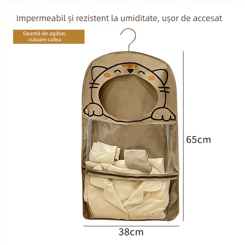 Organizator de depozitare pentru perete în stil desen animat – pentru lenjerie și cosmetică, EVA + poliester, modelul 01b1608, multifuncțional