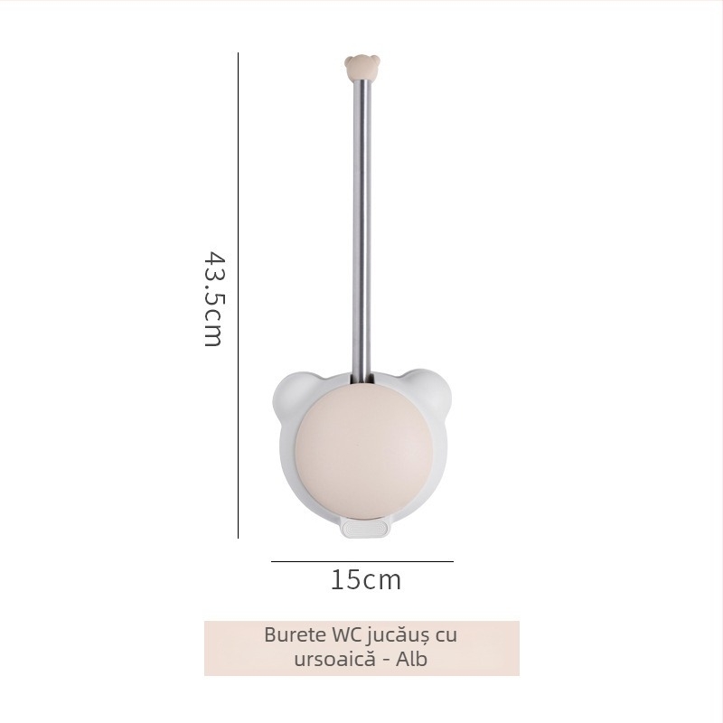 Bear set perie WC, montat pe perete, mâner lung, plastic, baie, lansat toamna 2020