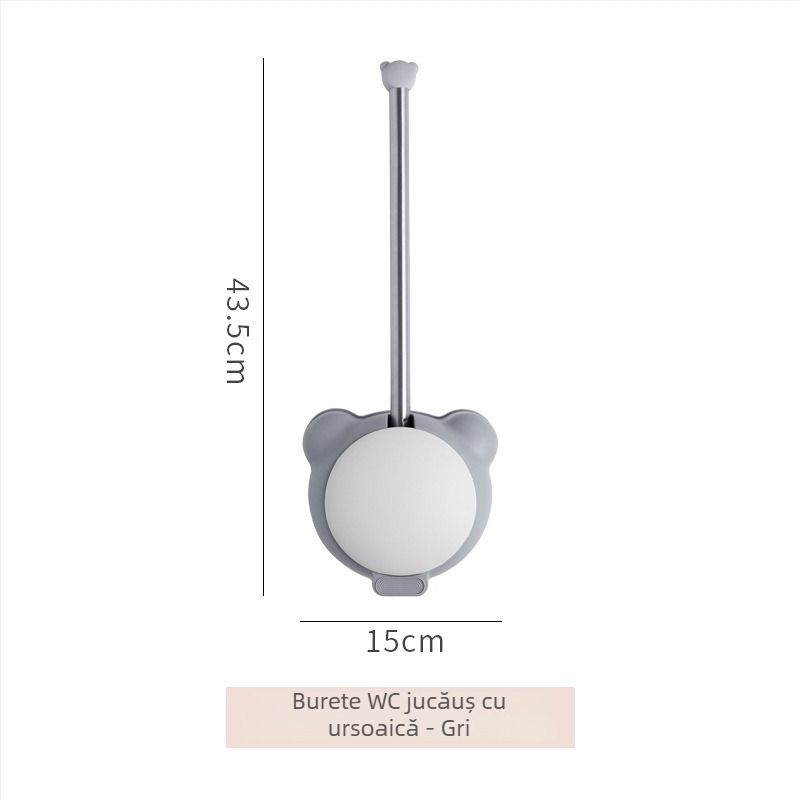 Bear set perie WC, montat pe perete, mâner lung, plastic, baie, lansat toamna 2020