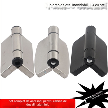 Balama pentru separatoare de toalete publice, oțel inoxidabil 304, arc, închidere automată